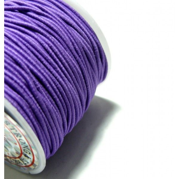 Apprêt mercerie 3 mètres élastique fil tressé 1,5mm violet