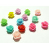 Apprêt 50 cabochons petites fleur Résine  ref P364 Fleur mulit 