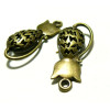 Apprêt 1 pendentif breloque magnifique chat 3D bronze 