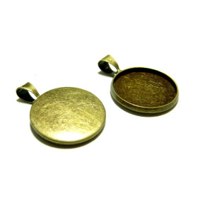 Supports de Pendentif 16mm Attache Triangle – Laiton Bronze