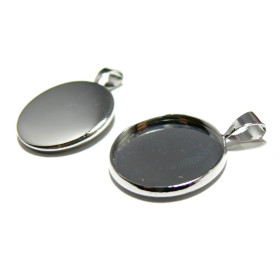 Supports de Pendentif 16mm – Attache Triangle Qualité finition Argent Platine