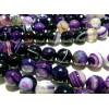 2 perles Agate du brésil facettée violet 8mm 