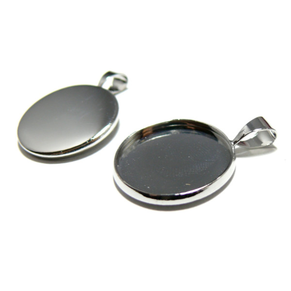 Supports de Pendentif 27mm – Attache Triangle Qualité Argent Platine