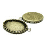 Apprêt bijoux 1 pendentif rouleau Bronze 18 par 25mm
