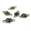 20 pièces pendentif connecteur fleur viel argent ref 2A2119