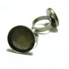 Apprêt bijoux 1 pièce Support de Bague Bronze 18 mm bord épais 