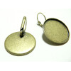 Apprêt 2 Supports Boucle d'oreille  25mm  qualité couleur Bronze