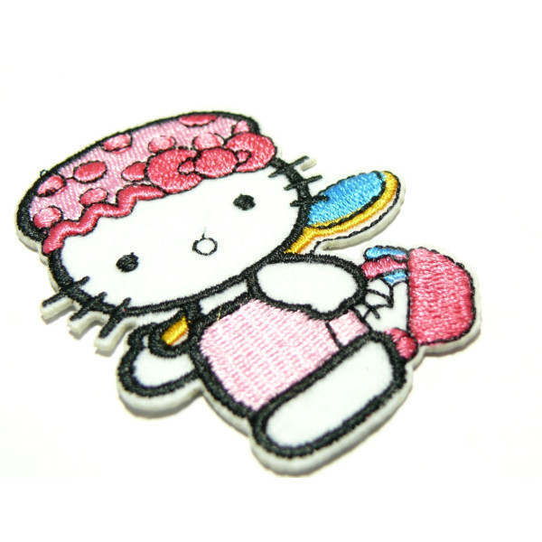 Apprêt mercerie 1 grand patch thermocollant Chat Kitty  ref188527 240