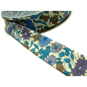 Apprêt mercerie 50 cm ruban  biais liberty 20mm B4095K