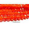 10 Rondelles 6 par 8mm Cristal  imitation  2J1544 orange rouge facettée