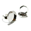 Perles et apprêts: 1 Support de Bague 20 mm bord épais PP