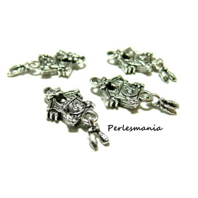 Apprêt bijoux 10 pendentifs A15527 coucou Vieil argent