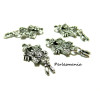 Apprêt bijoux 10 pendentifs A15527 coucou Vieil argent