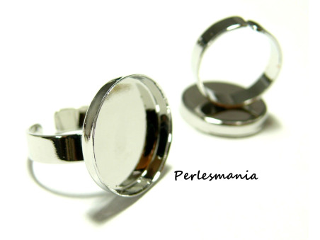 Perles et apprêts: 5 Supports de Bague 20 mm bord épais PP