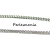 Apprêt bijoux 1 m PP ref CHC010Y Chaine maille fine  Argent platine