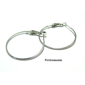 Apprêt bijoux 10 créoles  Qualité PP 35mm  PE220 