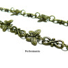 Apprêt bijoux 20 cm  chaine papillon bronze  ref 25 