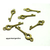 Apprêt bijoux 10 pendentifs ref210 clé as de pique Bronze 