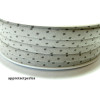 1 m ruban cordon spaghetti petit pois 7mm ref FFcollection 401 pois gris ficelle 