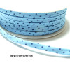 50 cm ruban cordon spaghetti petit pois 7mm ref FFcollection 410 pois 
