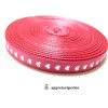 Mercerie: 10 mètres Ref23 ruban rose fushia coeur 10mm 