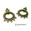 Apprêt bijoux 10 pendentifs multiconnecteur Touareg ref PE162Y Bronze 