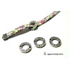 Apprêt bijoux 10 pendentifs  connecteur cercle martelés ref 2B7511 vieil argent 