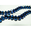 Apprêt 1 fil environ 98  perles facettées rondelles bleu nuit 4 par 6mm ref 2J1104 