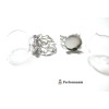 2 pièces: 1 Support de bague 15mm PP anneau dentelle  et couronne ref 10124 et 1 globe 