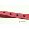 50cm ruban biais  double 10mm ref 90 rose pois bleu 