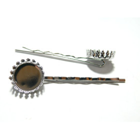 Supports de Barrettes 16mm PP Rouleau – Argent Platine