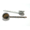 Apprêt bijoux: 10 support de barrettes 15mm PP couronne ref 14363 