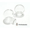 Apprêt pour bijoux: 10 globes boule cloche fiole en verre 25 et 15mm 