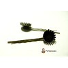 Apprêt bijoux: 1 support de barrettes 15mm Bronze couronne 