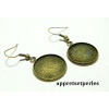 Apprêt bijoux 1 paire de Boucle d'oreille  crochet Qualité 25mm BR pour image digitale 