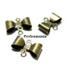 Apprêt bijoux: 10 connecteurs ref 114 noeuds 3D Bronze 
