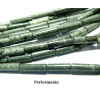 Apprêt et perles: 10 tubes Jaspe verte en 4 par 13mm 