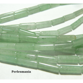 Apprêt et perles: 10 tubes aventurine verte en 4 par 13mm 