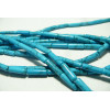 Apprêt et perles: 10 tubes Howlite bleu turquoise en 4 par 13mm 