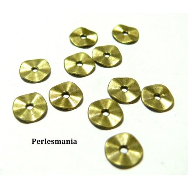 Apprêts et perles: 200 perles intercalaires 2A8805 mini vague Bronze 