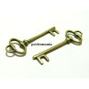 Apprêt bijoux 10 pendentifs clé 2D1770 Bronze 