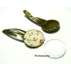 20 pièces: 10 support de barrette clip 18mm BR vague ref 28008 et 10 cabochons 