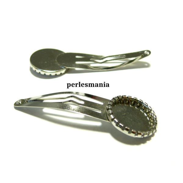Apprêt bijoux: 10 supports de barrette clip 18mm PP rouleau ref 28002 