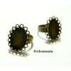 Apprêt bijoux: 1 bague double vague  13 par 18 Bronze ref 12456 