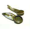 Apprêt bijoux: 10 supports de barrette clip 18mm Bronze rouleau ref 28002 