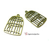 Apprêts: 2  breloques pendentifs  grande cage ref 31 