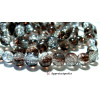 Offre spéciale: 1 fil environ 100 perles de verre craquelé bicolore marron et blanc 8mm 2O5708 