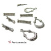 Apprêt bijoux  10 set P10216   fermoirs  viel argent travaillés 