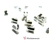 Apprêts et perles: 100 embouts à plier GM ref 81 argent platine 