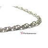 Fournitures pour bijoux: 1 m chaine double maille argent platine  PCHP005Y 